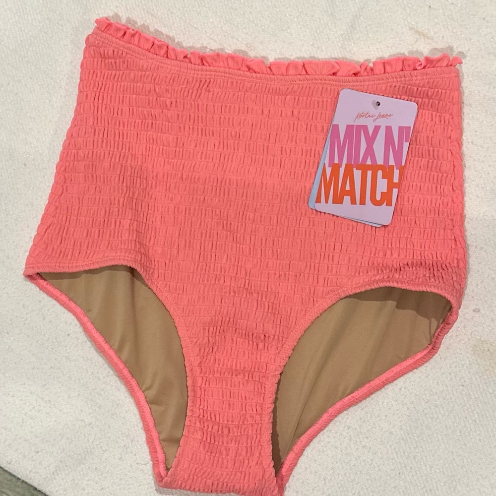 Kortni Jeane Coral Bikini Bottom